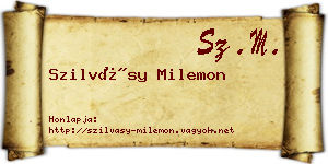 Szilvásy Milemon névjegykártya
